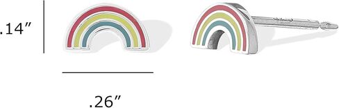 Boma Jewelry Sterling Silver Resin Rainbow Stud Earrings in Saudi Arabia