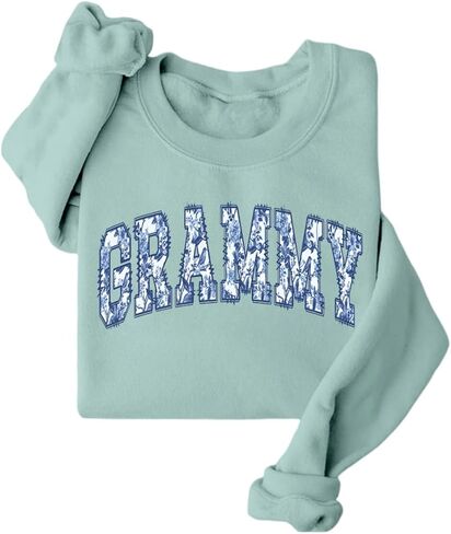 Grammy Sweatshirt Women Grandma Long Sleeve Graphic Shirts Cute Gigi Nana Crewneck Pullover Sweater in Saudi Arabia
