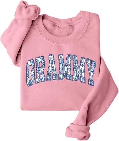 Grammy Sweatshirt Women Grandma Long Sleeve Graphic Shirts Cute Gigi Nana Crewneck Pullover Sweater in Saudi Arabia