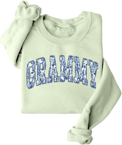 Grammy Sweatshirt Women Grandma Long Sleeve Graphic Shirts Cute Gigi Nana Crewneck Pullover Sweater in Saudi Arabia