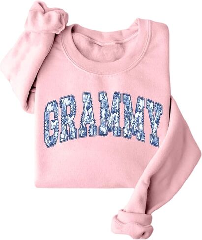 Grammy Sweatshirt Women Grandma Long Sleeve Graphic Shirts Cute Gigi Nana Crewneck Pullover Sweater in Saudi Arabia