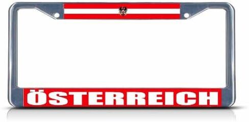 Fastasticdeals Ã–sterreich Austria Flag License Plate Frame Tag Holder Cover in Saudi Arabia