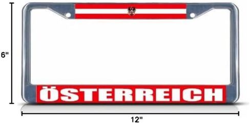 Fastasticdeals Ã–sterreich Austria Flag License Plate Frame Tag Holder Cover in Saudi Arabia