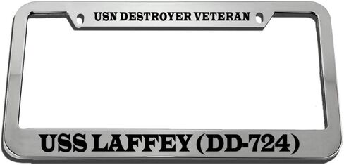 سبيدي بروس USN Destroyer Veteran USS Laffey (Dd-724) حامل إطار لوحة الترخيص من الزنك in Saudi Arabia