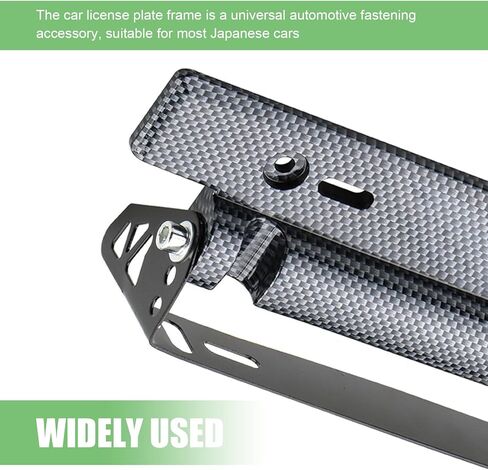 حامل لوحة الترخيص الأمامي للسيارة، حامل حامل لوحة ترخيص قابل للتعديل، دعامة لوحة ترخيص من الفولاذ المقاوم للصدأ قابلة للطي، ملحق تعديل نمط السباق بنفسك (ألياف الكربون) in Kuwait