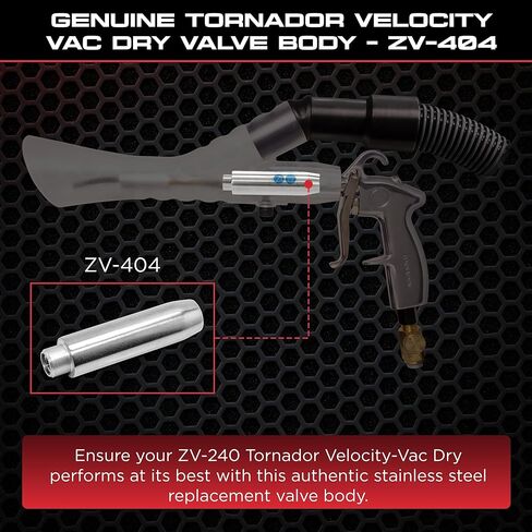 Tornador ZV-404 Velocity-Vac Valve Body #4 | OEM Fit for ZV-240 | Shop-Grade Construction | Quick-Swap Installation | Restores Suction Power for Professional Auto Detailing in Saudi Arabia