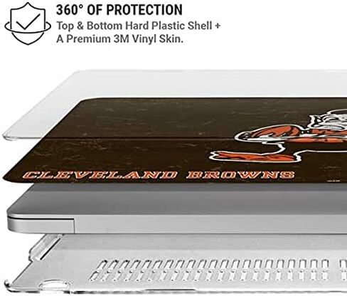 Skinit Case + Skin Compatible with MacBook Air 13in M1 (2021) - Officially Licensed NFL Cleveland Browns Alternate Distressed Design in Saudi Arabia