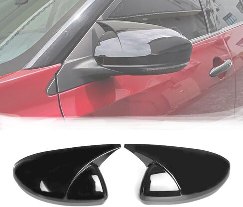 Mirror Cap Covers Ox Horn Style Compatible with Nissan Altima 2019-2023 & Sentra 2020-2023,Add-on Type Side Mirror Cover Cow Horn Look (Glossy Black) in Kuwait