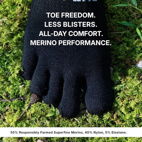 Creepers Merino Wool Over the Calf Toe Socks – Lightweight, Durable & Zero Cushion in Kuwait