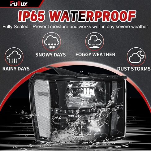 LED Headlights for 2007-2013 GMC Sierra 1500 2500HD 3500HD Front Lights Replace Clear Reflector Black Housing in Kuwait