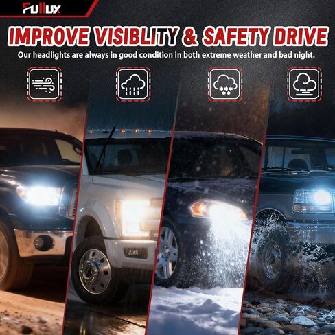 LED Headlights for 2007-2013 GMC Sierra 1500 2500HD 3500HD Front Lights Replace Clear Reflector Black Housing in Kuwait