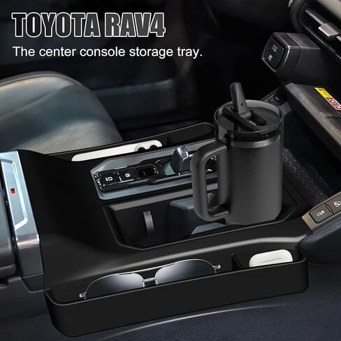 Silicone Gear Shift Cover for 2026 Toyota Rav4, Shift Panel Cover with 2 Storage Pockets, Anti-Slip Scratch-Resistant, Interior Center Console Organizer in Kuwait