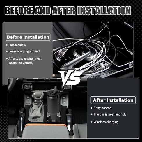 Silicone Gear Shift Cover for 2026 Toyota Rav4, Shift Panel Cover with 2 Storage Pockets, Anti-Slip Scratch-Resistant, Interior Center Console Organizer in Kuwait