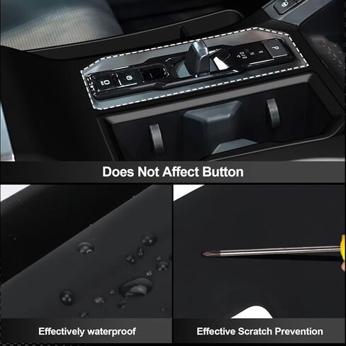 Silicone Gear Shift Cover for 2026 Toyota Rav4, Shift Panel Cover with 2 Storage Pockets, Anti-Slip Scratch-Resistant, Interior Center Console Organizer in Kuwait