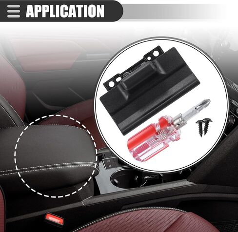 Motoforti Center Console Latch, Center Console Lid Door Lock Lever, for Toyota Tacoma 2015-2022, ABS, with 1pcs Screwdriver, 58971-0C040, Black, 1 Set in Saudi Arabia