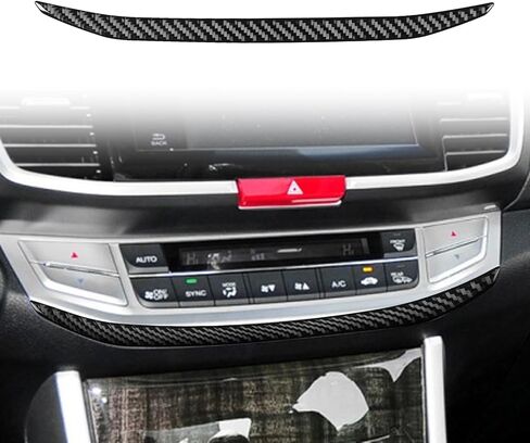 Real Carbon Fiber Wrap Center Console Water Cup Holder Trim Car Accessories Interior Aesthetic Compatible with Honda Accord 9th Gen 2013 2014 2015 2016 2017 Accessories in Saudi Arabia
