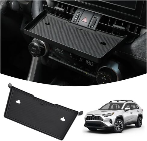Karltys Center Console Organizer for Toyota RAV4 2019-2025 Interior Accessories, Air Vent Tray Dashboard Organizer with Silicone Mat, ABS Material Dash Storage Tray for Phone and Keys in Saudi Arabia