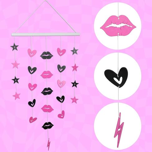 ERNTRNL 2000s Room Decor - Y2k Wall Hanging Decor, 2000s Retro Youth Themed Wall Hanging Decorations Pink For Home Bathroom, Bedroom Or Living Room in Kuwait