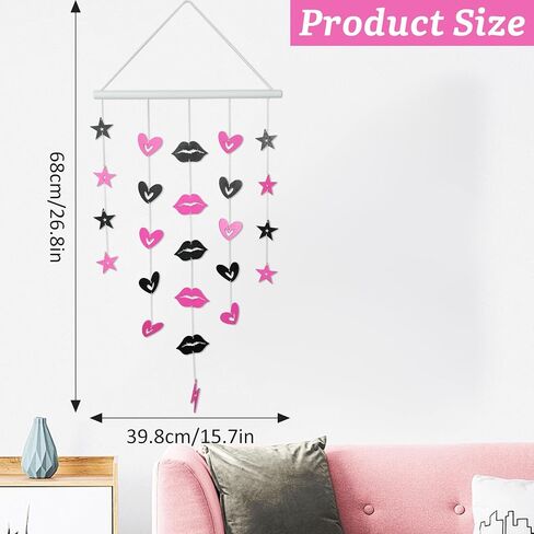 ERNTRNL 2000s Room Decor - Y2k Wall Hanging Decor, 2000s Retro Youth Themed Wall Hanging Decorations Pink For Home Bathroom, Bedroom Or Living Room in Kuwait