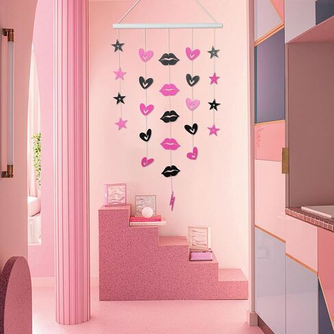 ERNTRNL 2000s Room Decor - Y2k Wall Hanging Decor, 2000s Retro Youth Themed Wall Hanging Decorations Pink For Home Bathroom, Bedroom Or Living Room in Kuwait