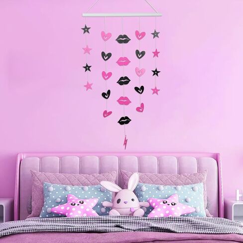 ERNTRNL 2000s Room Decor - Y2k Wall Hanging Decor, 2000s Retro Youth Themed Wall Hanging Decorations Pink For Home Bathroom, Bedroom Or Living Room in Kuwait