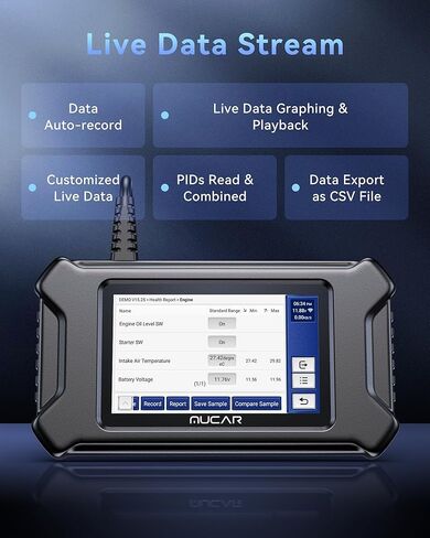 أداة تشخيص الماسح الضوئي MUCAR CS90 Obd2 مع أكثر من 28 خدمة إعادة تعيين، زيت/EPB/SAS/BMS/حاقن، نزيف ABS، إعادة تعلم الخانق، قارئ رمز ناقل الحركة ABS SRS، FCA AutoAuth، تحديث مجاني مدى الحياة in Kuwait