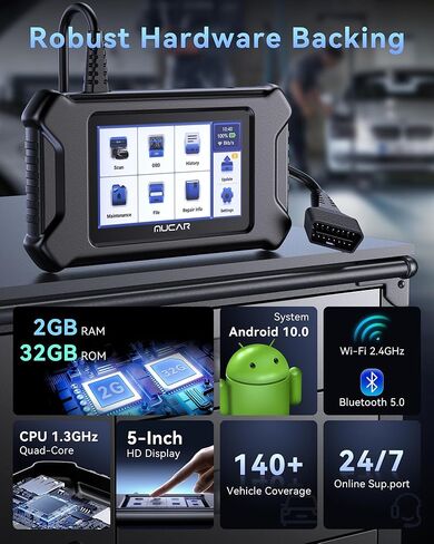 أداة تشخيص الماسح الضوئي MUCAR CS90 Obd2 مع أكثر من 28 خدمة إعادة تعيين، زيت/EPB/SAS/BMS/حاقن، نزيف ABS، إعادة تعلم الخانق، قارئ رمز ناقل الحركة ABS SRS، FCA AutoAuth، تحديث مجاني مدى الحياة in Kuwait
