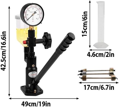 Diesel Fuel Injector Tester New 600Bar 8000PSI Diesel Injector Nozzle Tester Kit with Dual Scale Gauge to Adjust Injector Nozzle Pressure and Testing Diesel Injector Nozzle Pop Pressure Tester in Kuwait