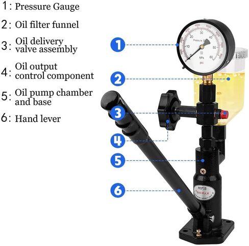 Diesel Fuel Injector Tester New 600Bar 8000PSI Diesel Injector Nozzle Tester Kit with Dual Scale Gauge to Adjust Injector Nozzle Pressure and Testing Diesel Injector Nozzle Pop Pressure Tester in Kuwait