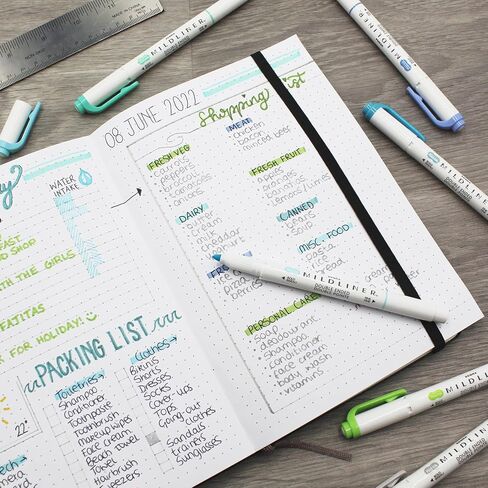 أقلام هايلايتر ذات طرفين من قلم Zebra Mildliner - أقلام تحديد ذات طرفين عريضة ورفيعة - مجموعة من الألوان في عبوة هدايا مغلف - حبر خالٍ من الأحماض وغير سام (15 عبوة) in Saudi Arabia