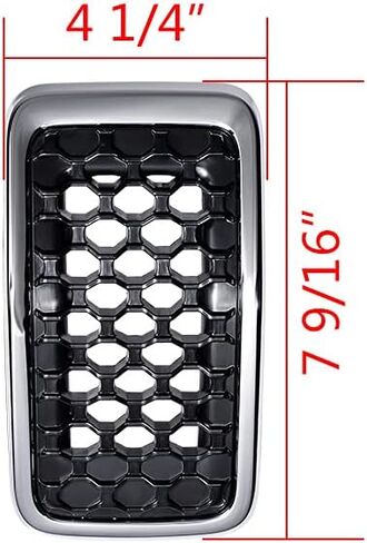 Compatible for 2019 2020 2021 Jeep Cherokee Matte Black Honeycomb Mesh Grille Insert + Chrome Trim Ring in Kuwait