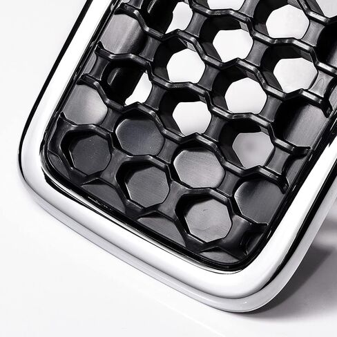 Compatible for 2019 2020 2021 Jeep Cherokee Matte Black Honeycomb Mesh Grille Insert + Chrome Trim Ring in Kuwait