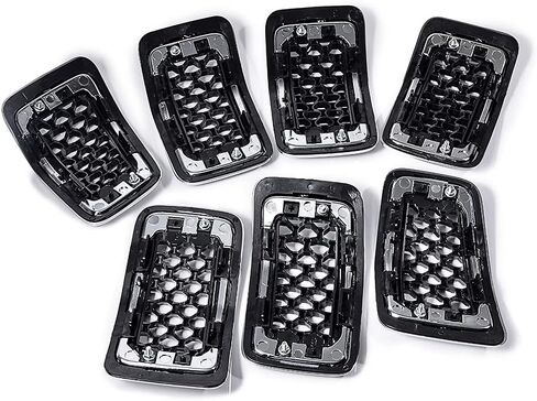 Compatible for 2019 2020 2021 Jeep Cherokee Matte Black Honeycomb Mesh Grille Insert + Chrome Trim Ring in Kuwait