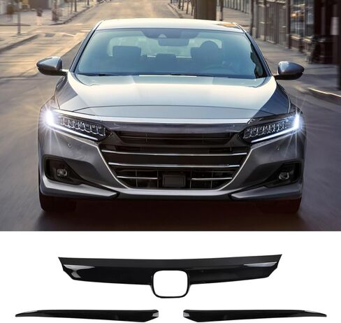 ZXMOTO For Honda Accord 2021 2022 Front Bumper Grille with eyelid cover,ABS Plastic OE Style Front Grille Trims,3PCS in Saudi Arabia