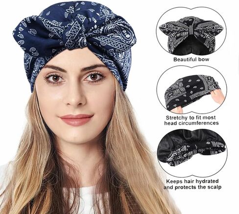 Satin Lined Beanie for Women, Chemo Headwear, Soft Head Covering, Adjustable, Suitable for Daily Wear & Sleeping in Saudi Arabia