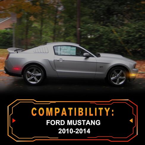 مصابيح LED للعدسات المدخنة الجانبية لسيارة Ford Mustang 2010-2014، مصابيح عاكسة للعلامات الجانبية للحاجز الأمامي والخلفي مع شعاع ضوء XStyle [في انتظار براءة اختراع]، مصابيح مصد جانبية، 4 قطع in Kuwait