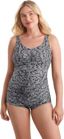 Mimi Flamingo Shape Solver Sport Women's Swimwear Shape Shifter Shirred Front Girl Leg Tank One Piece Swimsuit in Saudi Arabia