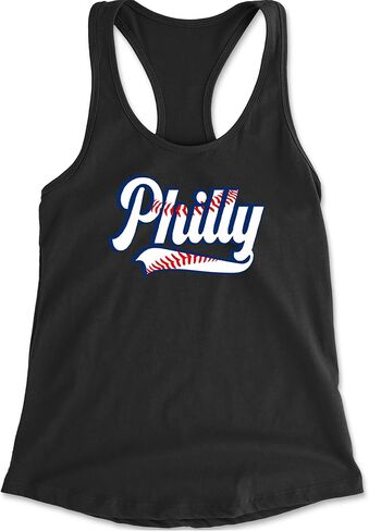 Philly Baseball Stitching Racerback Tank Top for Women, Soft, Flattering Fit in Saudi Arabia