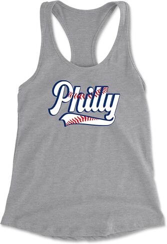 Philly Baseball Stitching Racerback Tank Top for Women, Soft, Flattering Fit in Saudi Arabia