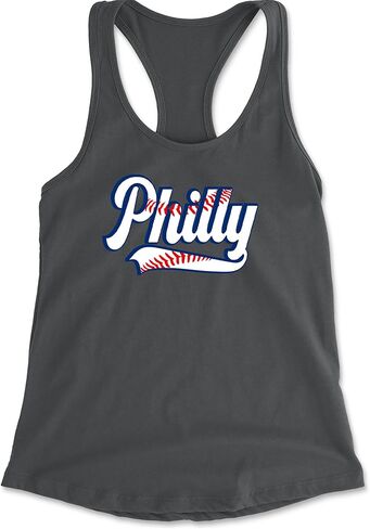 Philly Baseball Stitching Racerback Tank Top for Women, Soft, Flattering Fit in Saudi Arabia