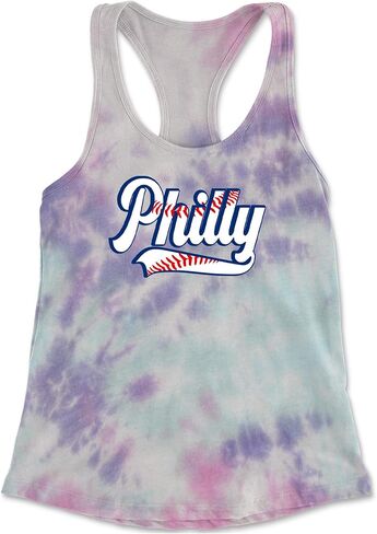 Philly Baseball Stitching Racerback Tank Top for Women, Soft, Flattering Fit in Saudi Arabia
