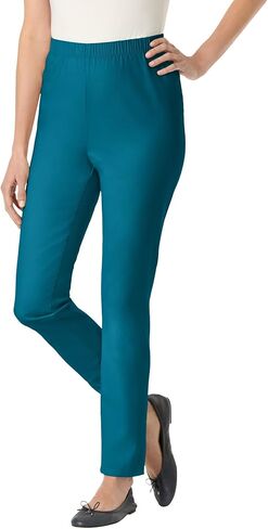 Woman Within Plus Size Pull-On Elastic-Waist Stretch Fineline Denim Jeans in Saudi Arabia