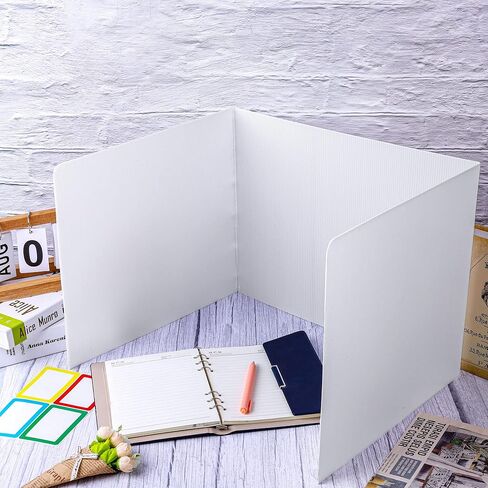 Aodaer 12 Pack Plastic Privacy Shields for Student Desks Classroom Privacy Boards for Desks with 12 Colorful Name Labels Assorted Colors Classroom Desk Dividers for Students School Study in Kuwait