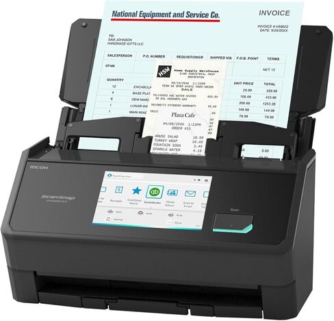 ScanSnap iX1600 Receipt Edition Color Duplex Invoice Document Scanner for Mac and PC Works with QuickBooks Online, Black in Saudi Arabia