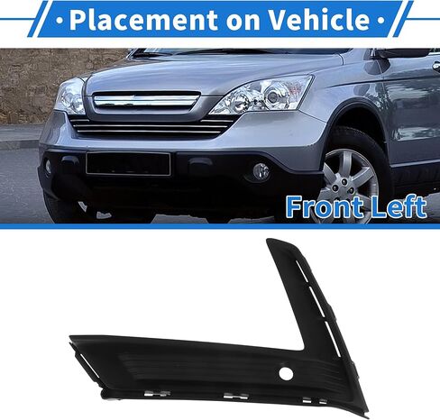 Front Left Fog Light Grill No.711903A0A20 Front Lower Bumper Fog Light Cover Inserts for Honda CR-V 2020-2025 Black ABS 1 Pc in Saudi Arabia