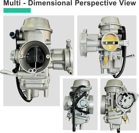 YFM660 Carburetor Compatible with Yamaha 2004-2007 Rhino 660 YXR660FA YXR660FSE YXR660FH YXR660 Hunter 4x4 ATV UTV Carb with Fuel Filter, Spark Plug,Air Filter,Replace 5KM-14901-00-00 in Kuwait