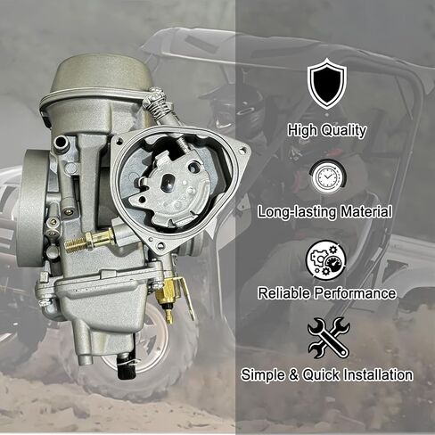YFM660 Carburetor Compatible with Yamaha 2004-2007 Rhino 660 YXR660FA YXR660FSE YXR660FH YXR660 Hunter 4x4 ATV UTV Carb with Fuel Filter, Spark Plug,Air Filter,Replace 5KM-14901-00-00 in Kuwait