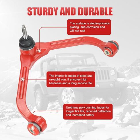 2PC Front Upper Control Arms for 2002-2007 Jeep Liberty, 2 Upper Control Arms w/Ball Joints Assemblies K3198 in Kuwait