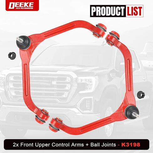 2PC Front Upper Control Arms for 2002-2007 Jeep Liberty, 2 Upper Control Arms w/Ball Joints Assemblies K3198 in Kuwait