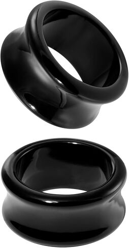 2PCS Hollow Solid Acrylic Gauges for Ear Double Flared Saddle Ears Gauge Ear Tunnels Expanders Stretcher Earrings Ear Flesh Plugs Piercing Body Jewelry Clear Black 4G-1&3/16" 5-30mm in Kuwait